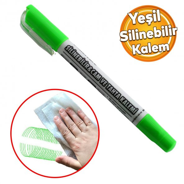 Silinebilir Tebeşir İşaretleyici Mercure Yeşil Kalem Metal Plastik Cam Ahşap Yüzey Yağlı Boya Uç