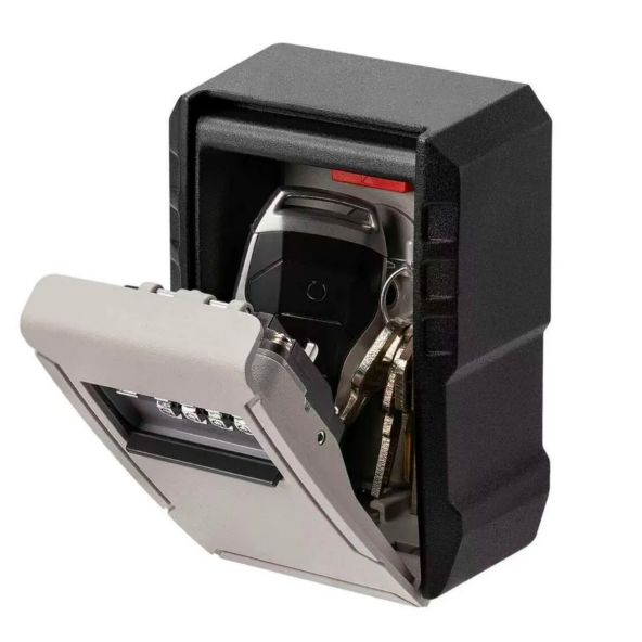 4 Haneli Şifreli Anahatar Dolabı Şifreli Anahtar Kasası Airbnb Anahtar Dolabı Çelik Şifreli Anahtar Kutusu - Resim 2