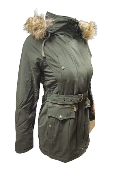 Tmberline Tb3438 Kadın Gabardin Kapüşonlu İçi Kürklü Mont - 2