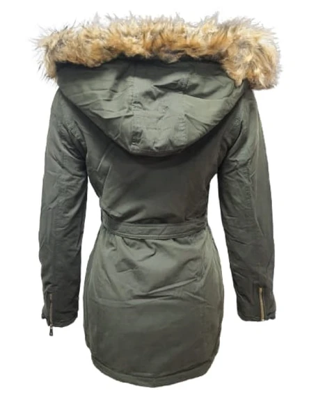 Tmberline Tb3438 Kadın Gabardin Kapüşonlu İçi Kürklü Mont - Resim 3