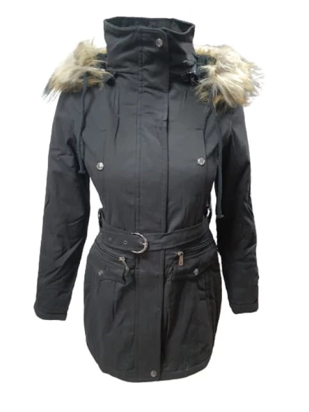 Tmberline Tb3438 Kadın Gabardin Kapüşonlu İçi Kürklü Mont - 4