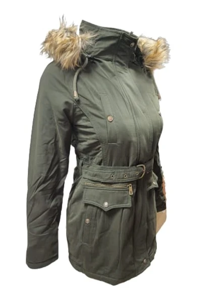 Tmberline Tb3438 Kadın Gabardin Kapüşonlu İçi Kürklü Mont - Resim 2