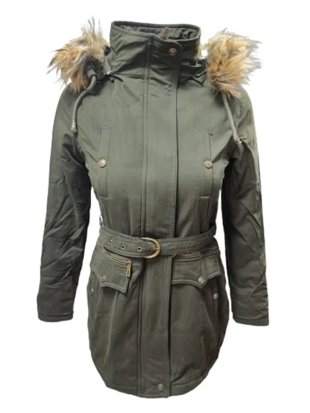 Tmberline Tb3438 Kadın Gabardin Kapüşonlu İçi Kürklü Mont ürün görseli