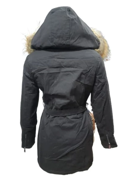 Tmberline Tb3438 Kadın Gabardin Kapüşonlu İçi Kürklü Mont - 6
