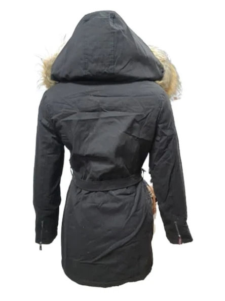 Tmberline Tb3438 Kadın Gabardin Kapüşonlu İçi Kürklü Mont - Resim 6
