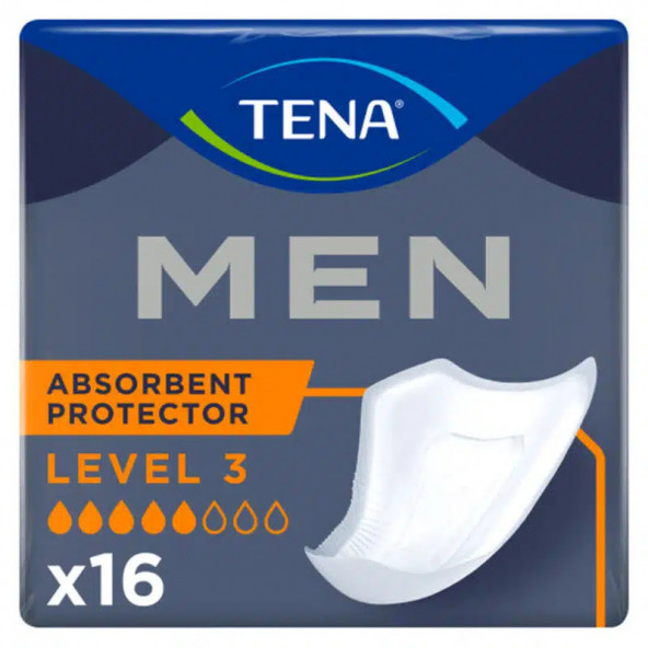 TENA Men Level-3, Erkek Mesane Pedi, 5 Damla, 16lı 6 Paket 96 Adet