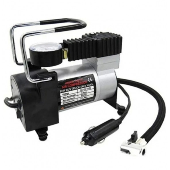 Araba Oto Araç Lastik Şişirme Pompası Kompresör Metal 12v