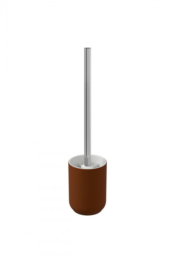 4 Lü Banyo Seti Kahverengi Ekoln Banyo Seti, Sıvı Sabunluk, Diş Fırçalık, Katı Sabunluk, Tuvalet Fırçası Stoneware - 2