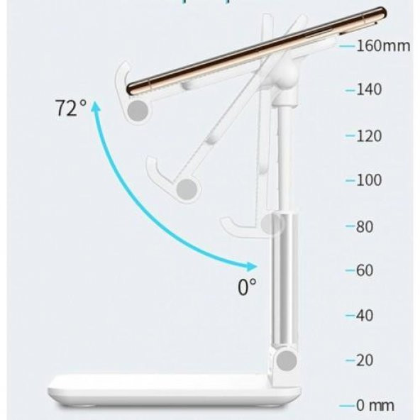 3B Trend Masaüstü Tablet ve Telefon Tutucu Stand Taşınabilir Katlanabilir Ayarlanabilir Yükseklik - 3