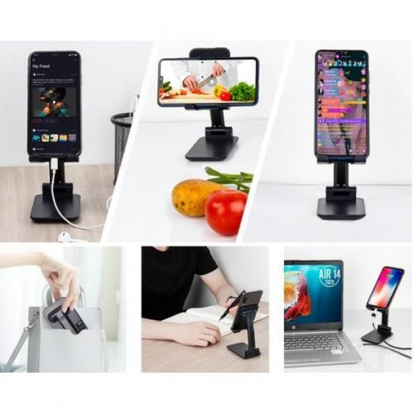 3B Trend Masaüstü Tablet ve Telefon Tutucu Stand Taşınabilir Katlanabilir Ayarlanabilir Yükseklik - 5