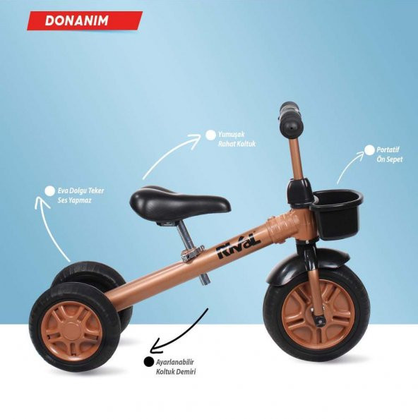 Rival RV601 Moto Bike Denge Bisikleti Denge Oyunu Siyah - 2