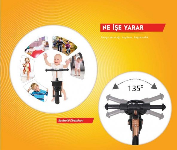 Rival RV601 Moto Bike Denge Bisikleti Denge Oyunu Siyah - 4