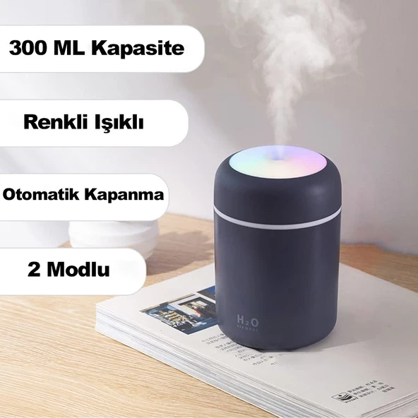 Robeve 300 ml Ultrasonik Hava Nemlendirici Ortam Nemlendirici Işıklı Hava Nemlendirici - 2