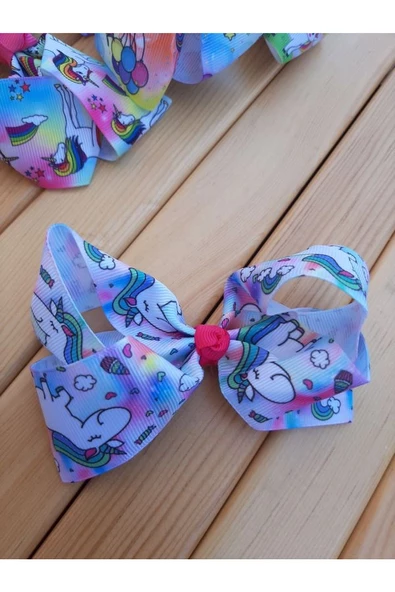 Büyük Boy Unicorn Figürlü Klips Toka Pudra - 2