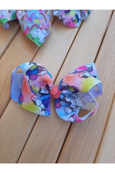 Büyük Boy Unicorn Figürlü Klips Toka Pudra - 3