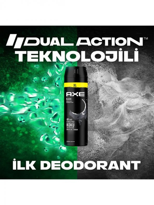 Axe Erkek Sprey Deodorant Black Xl 48 Saat Etkileyici Koku 200 Ml - Resim 2