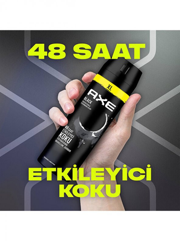 Axe Erkek Sprey Deodorant Black Xl 48 Saat Etkileyici Koku 200 Ml - Resim 3