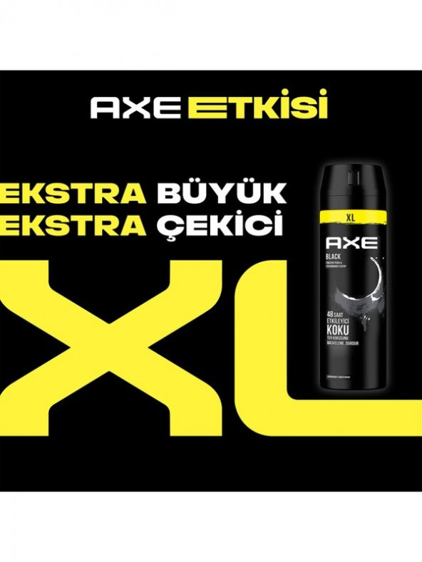 Axe Erkek Sprey Deodorant Black Xl 48 Saat Etkileyici Koku 200 Ml - Resim 6