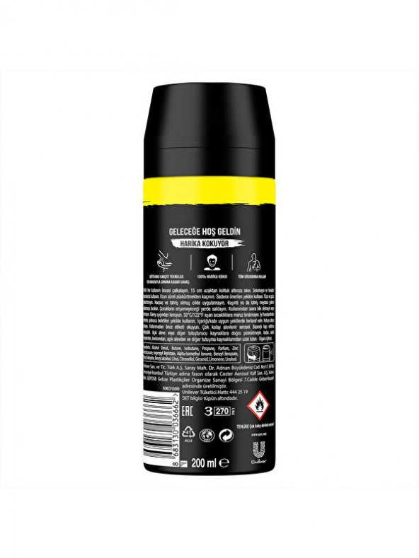 Axe Erkek Sprey Deodorant Black Xl 48 Saat Etkileyici Koku 200 Ml - Resim 8