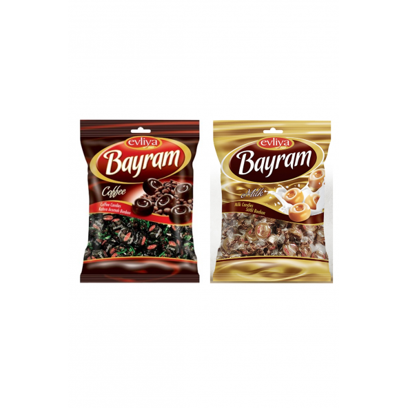 Evliya Bayram Şekeri Sütlü ve Kahve Aromalı 500 g. x 2