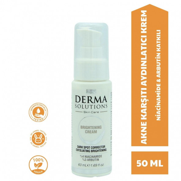 Derma Solutions Brightening Cream - Leke Karşıtı Aydınlatıcı Cilt Bakım Kremi 50 ml