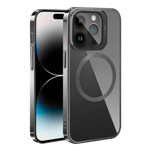 iPhone 15 Pro Max Kılıf Magsafe Wireless Şarj Özellikli Standlı Klon Kapak Kılıf - Resim 11