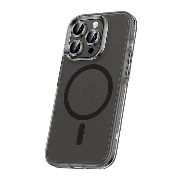 iPhone 15 Pro Max Kılıf Airbagli Magsafe Wireless Şarj Özellikli  Klaptika Kapak Kılıf - Resim 12