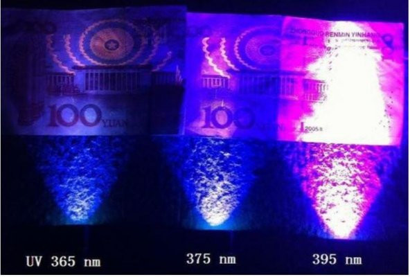 3W UV Led 395-400nm 10-15 lumen 700 mAh 3.4-3.6V 20mm PCB Yıldız Siyah Bord - 8
