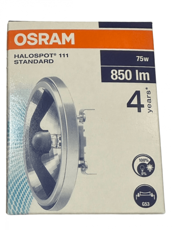 Osram Halospot 111 Standard 75W 3000K (Sarı Işık) G53 Duylu Halospot