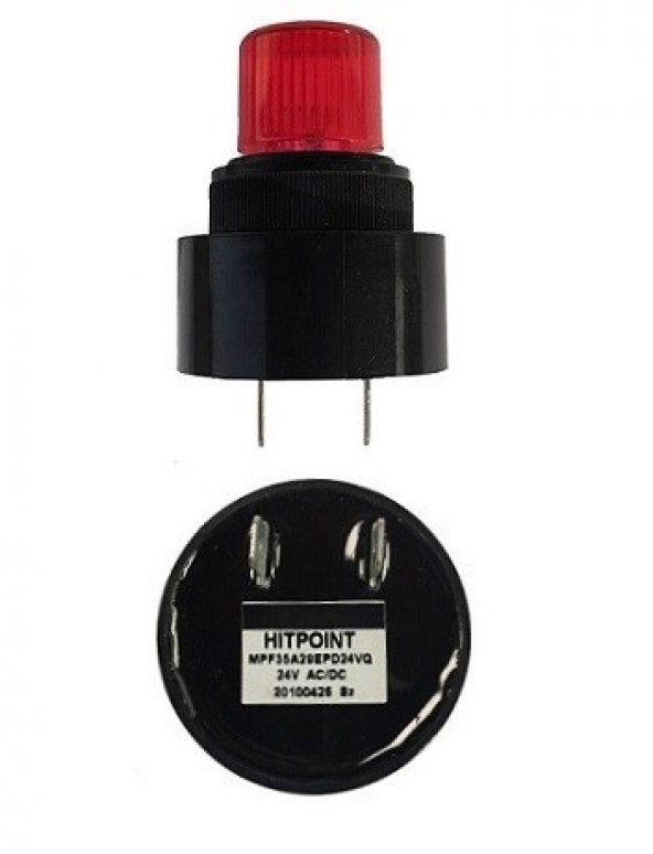 LED Işıklı Buzzer vidalı 95 dB 24V Mesan