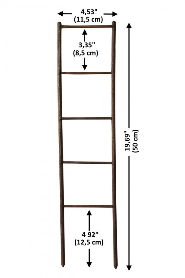 Saksı Içi Dekoratif Ahşap Bitki Merdiveni (50 Cm) - 2