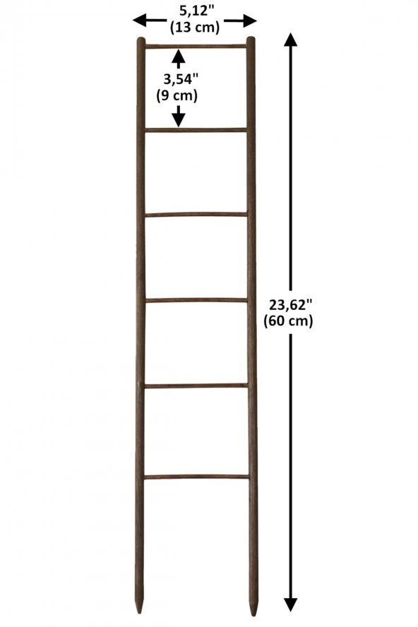 Saksı Içi Dekoratif Ahşap Bitki Merdiveni (60 Cm) - 2