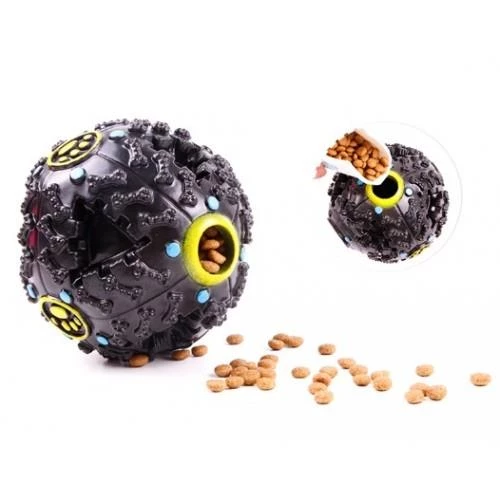 7 Cm Sesli Mama Hazneli Ve Ödül Maması Köpek Oyun Topu Oyuncağı - 9