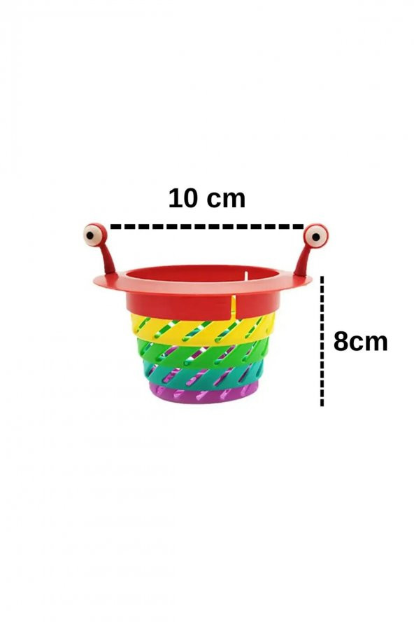 3B Trend Lavabo Süzgeci Renkli 6 Kademeli Mutfak Gider Tıpası Lavabo Süzgeci - 3