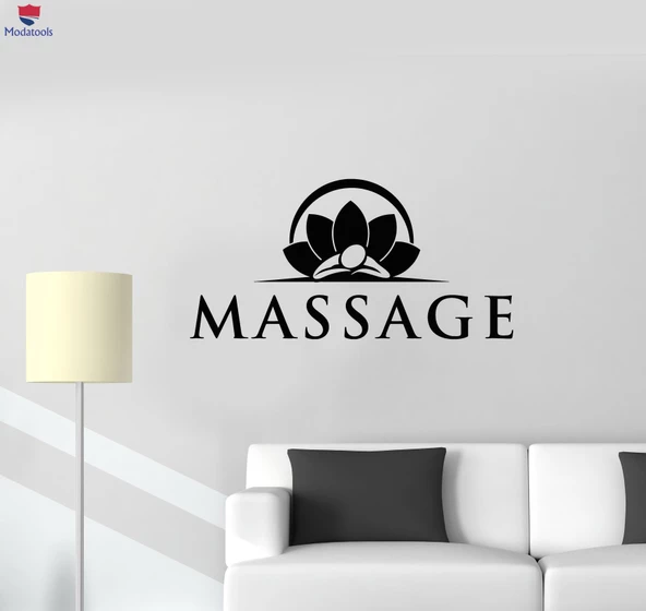 Otel Dekorasyonu Duvar Sticker Masaj Spa Salonu Lotus Rahatlatıcı Terapi Sağlık Çıkartmaları