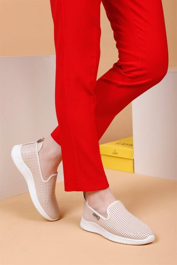 Ciragio Bej Renkli Kadın Klasik Yazlık Günlük Ayakkabı - 2