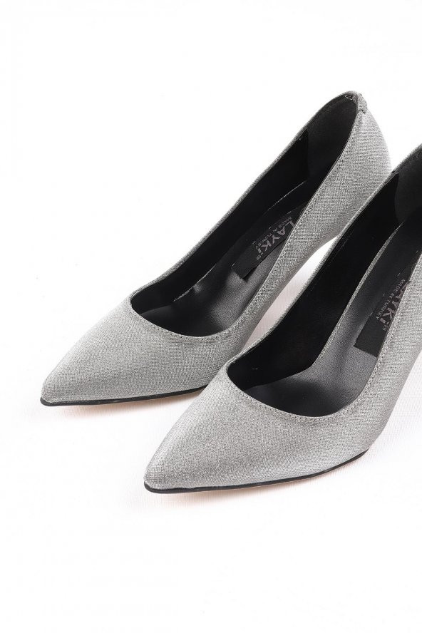 Sirella Parlak Platin Renkli Yüksek Topuklu Ayakkabı - 2