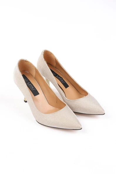 Sirella Parlak Altın Renkli Yüksek Topuklu Ayakkabı - 5