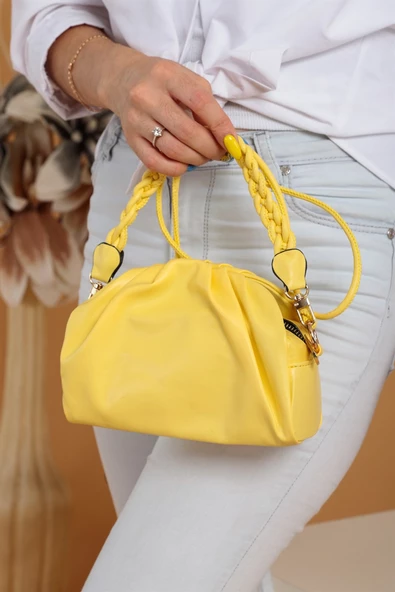 Pretty Sarı Askılı Çanta - 3