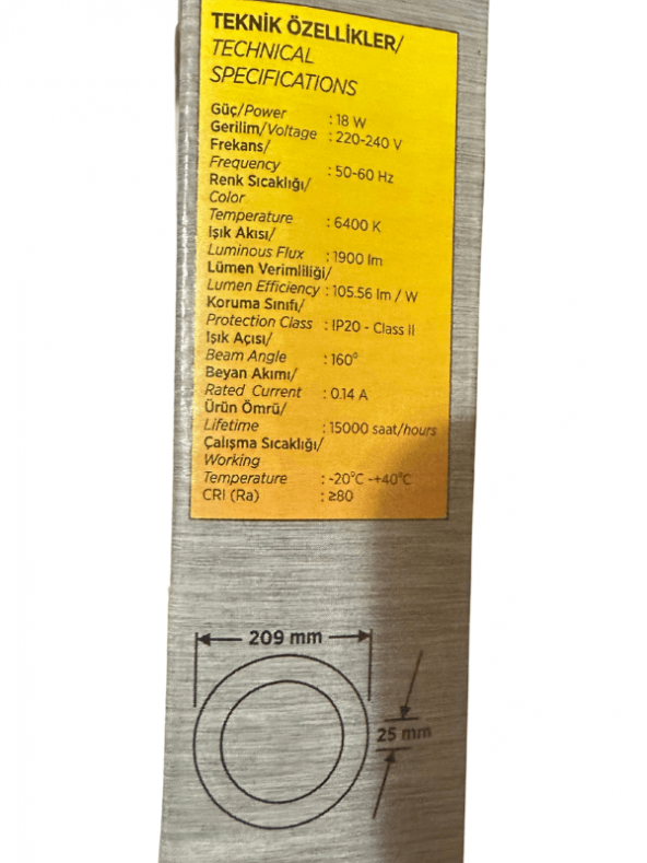 Cata CT-5233 18W 6400K (Beyaz Işık) Sıva Üstü Led Panel (8 Adet) - 5