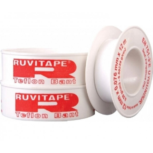 Ruvıtape Beyaz PTFE Bant 10'lu