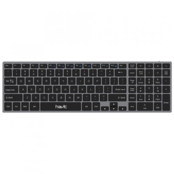 Havit Kb263bt Kablosuz Bluetooth Uzay Grisi Klavye