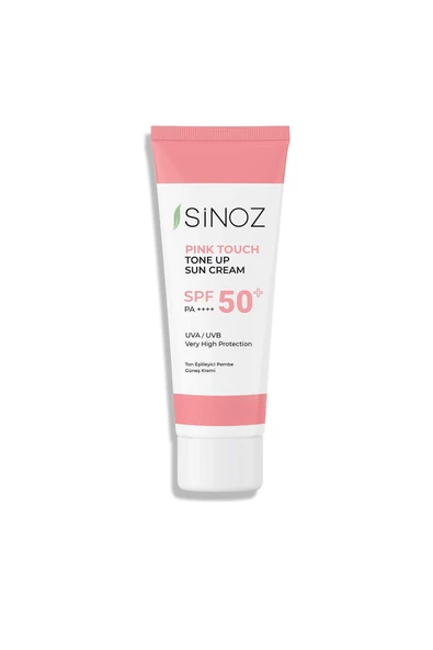 Sinoz SPF 50+ Ton Eşitleyici Pembe Yüz Güneş Kremi PA++++