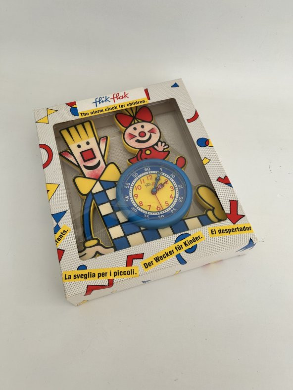 Flik Flak Fac01 1992 Vintage Alarmlı Çocuk Masa Saati - 9