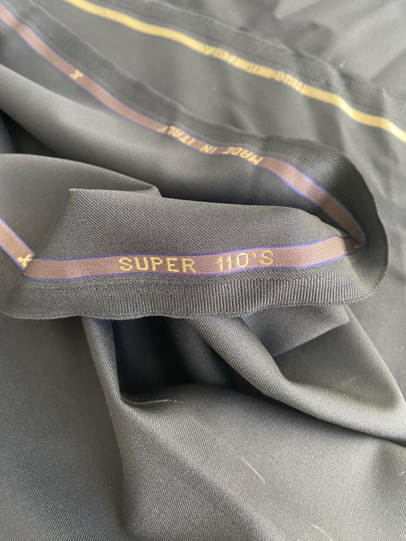 Vitale Barberis Canonico Super 110's Siyah Takım Elbise Kumaşı 1,50x3,40 Metre - 5