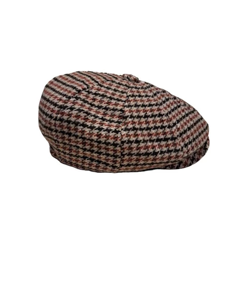 Peaky Blinders Model Sekiz Parçalı Standar Beden Şapka  Kahverengi - Resim 2