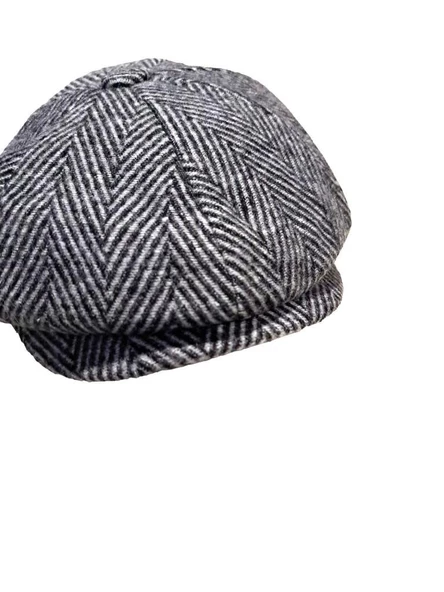 Peaky Blinders Model Sekiz Parçalı Standar Beden Şapka  Gri - 4