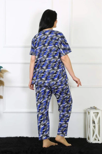 Kadın 5XL-6XL-7XL-8XL Büyük Beden Kısa Kol Pijama Takım 75010