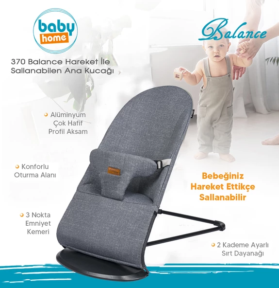 Baby Home 370 Balance Üç Kademeli Kolay Taşınabilir Sallanan Ana Kucağı - 4
