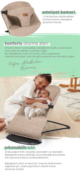 Baby Home 370 Balance Üç Kademeli Kolay Taşınabilir Sallanan Ana Kucağı - 7